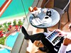 Balkon hotelového pokoje